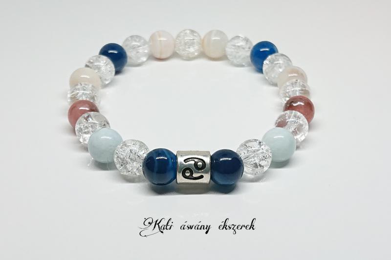 Rák horoszkópos ásvány karkötő