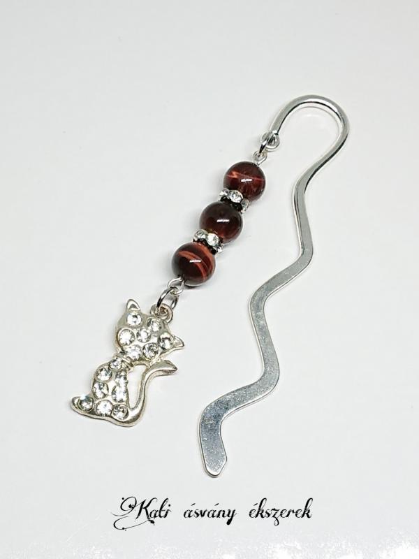 Strasszköves cicás könyvjelző