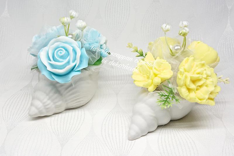 Szappanvirágok csigaházban