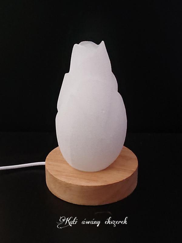 Szelenit energetizáló virág lámpa választható fatalppal