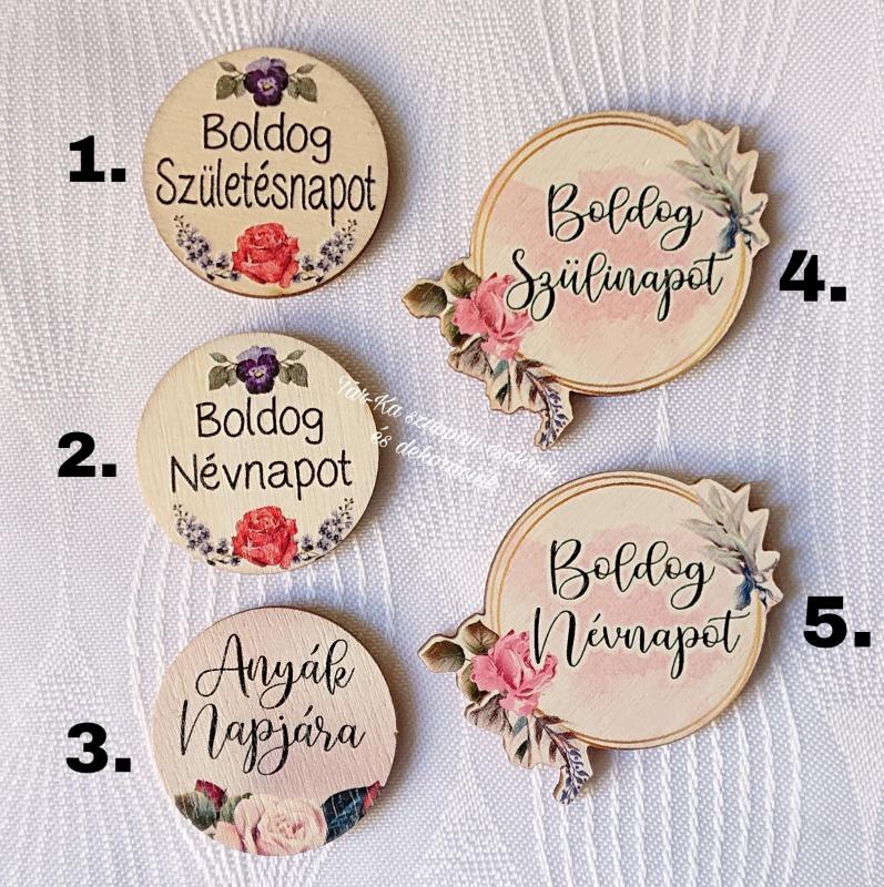 Születésnap, névnap, Anyák napja fa táblák