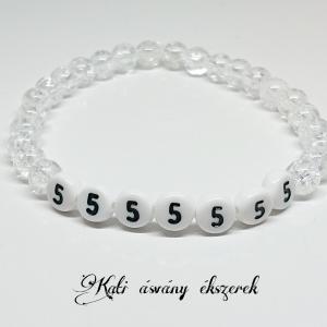 5555555 Test-lélek-szellem harmóniája repesztett hegyikristály ásvány karkötő