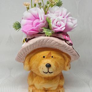 Állatfigurás szappanvirág csokor