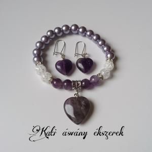 Ametiszt és hegyikristály szett