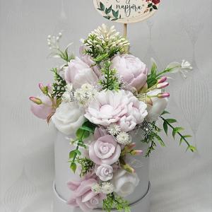 Anyák napi különleges szappanvirág csokor