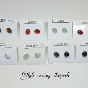 Beszúros ovális nemesacél fülbevalók