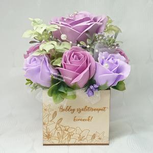 Boldog születésnapot kívánok! szappanrózsa csokor