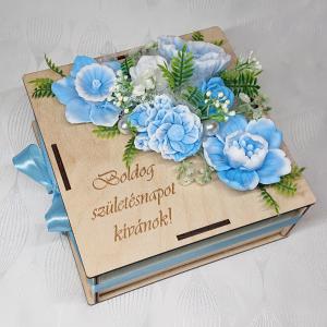 Boldog születésnapot kívánok! szappanvirág csokor