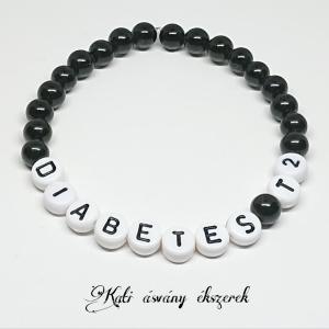 DIABETES -  ónix ásvány karkötő cukorbetegeknek