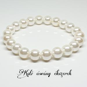Esküvői 8 mm-es édesvizi gyöngy karkötő