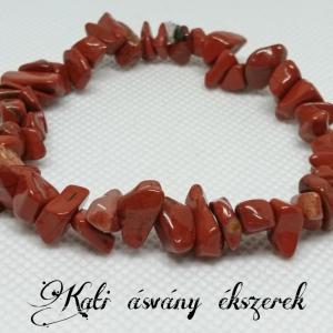 Jáspis szemcse ásvány karkötő
