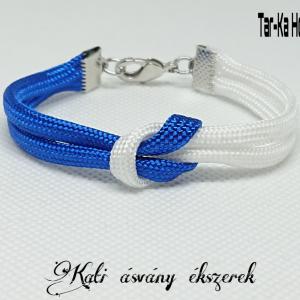 Kék fehér állítható paracord karkötő