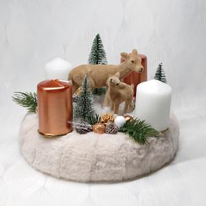 Őzikés adventi koszorú