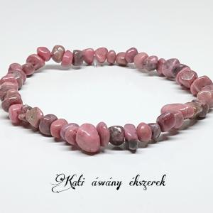 Rodonit gömbölyített ásvány karkötő