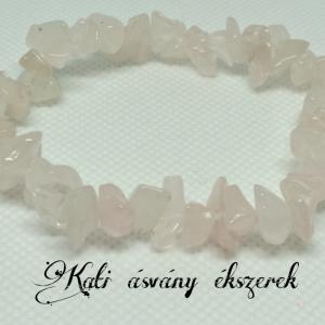 Rózsakvarc ásvány karkötő