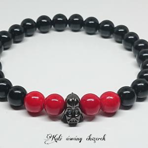 Star Wars ásvány karkötő Darth Vader-es köztessel