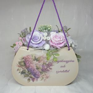 Szappanvirágok Anyák napi fa táskában