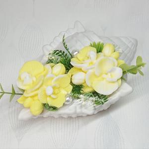 Szappanvirágok csigaházban (orchidea)