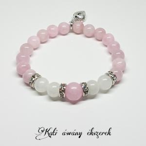 Szeretet karkötő levehető szív medállal