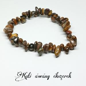 Tigrisszem gömbölyített ásvány karkötő