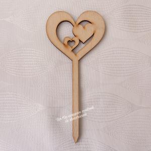 Tripla szív fa tábla