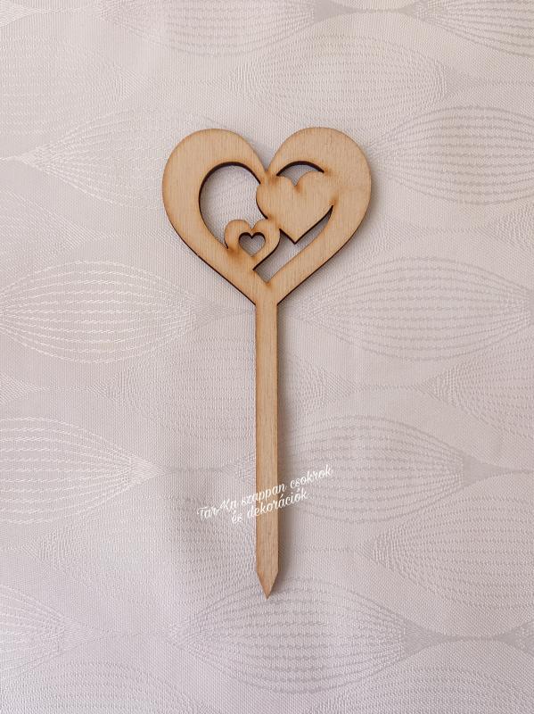 Tripla szív fa tábla