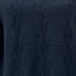 Diszkrét díszítésű meleg pulóver - fekete