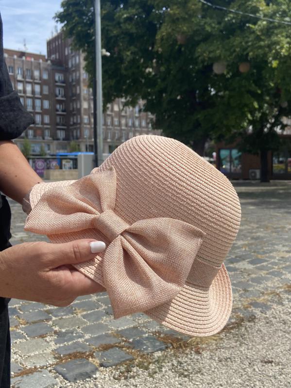 Fáradt rózsaszín kiskarimás nyári kalap állítható méretben