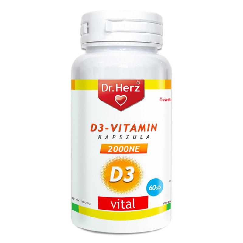 DR Herz D-vitamin 2000 NE 60 db lágykapszula
