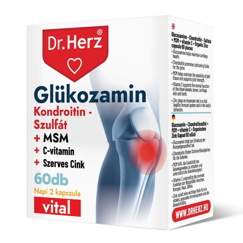 DR Herz Glükozamin+Kondroitin-szulfát+MSM 60 db kapszula