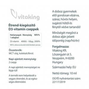 D3 vitamin csepp - Vitaking (2000 NE)