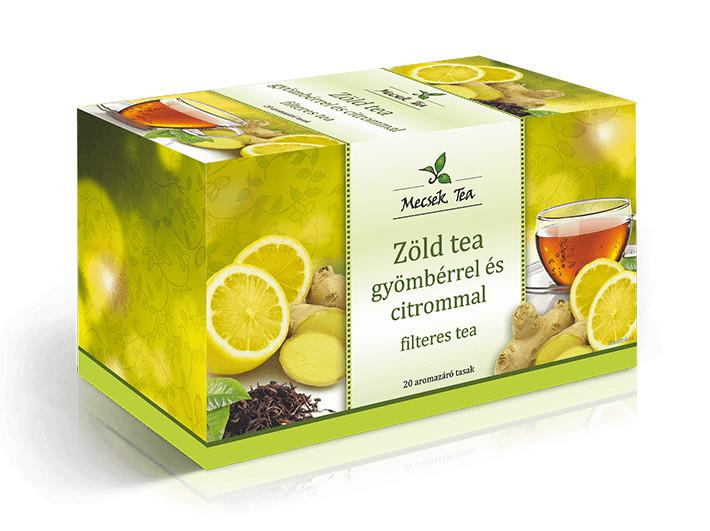 MECSEK Zöld tea gyömbérrel és citrommal filteres
