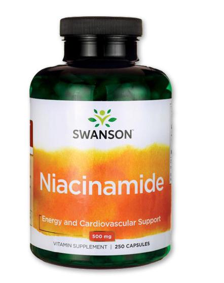Niacinamid B3-vitamin 500mg (250) Swanson
