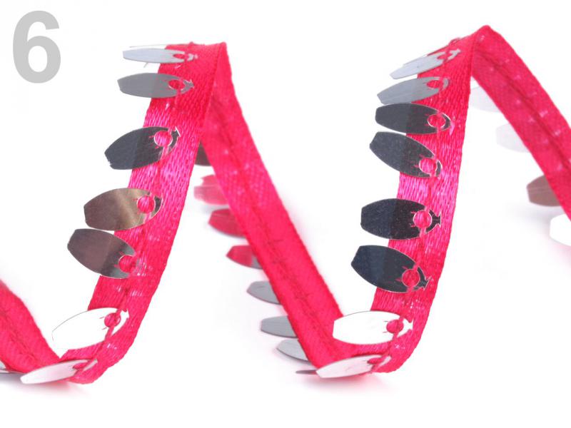 10mm-es flitteres szatén szalag -  pink