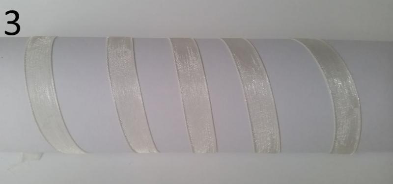 10SZO03 - 10mm-es organza szalag – krém 3.