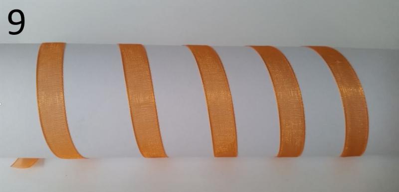 10SZO09 - 10mm-es organza szalag – narancs 9.