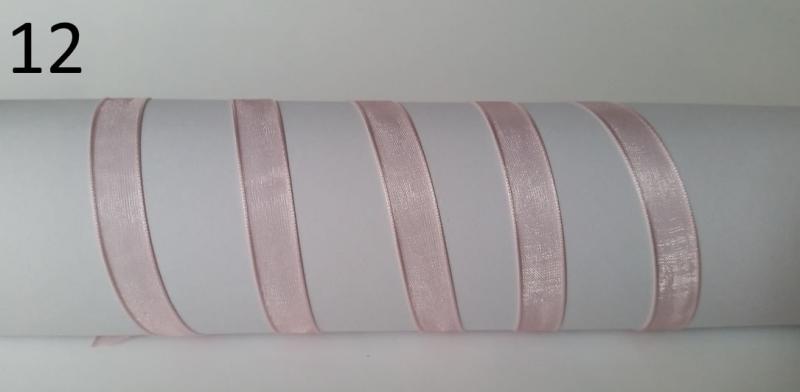 10SZO12 - 10mm-es organza szalag – lazacrózsaszín 12.