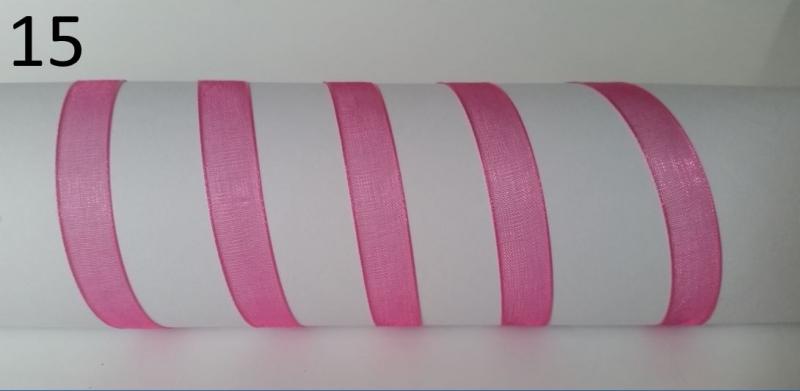 10SZO15 - 10mm-es organza szalag – pink 15.