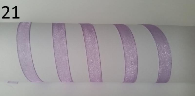 10SZO21 - 10mm-es organza szalag - középlila 21.