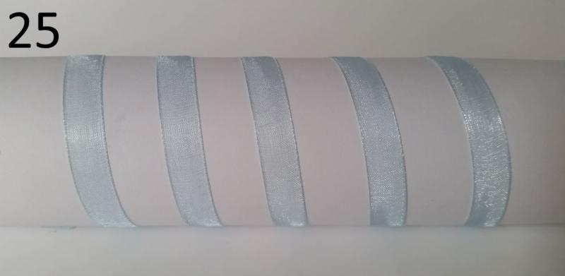 10SZO25 - 10mm-es organza szalag – babakék 25.