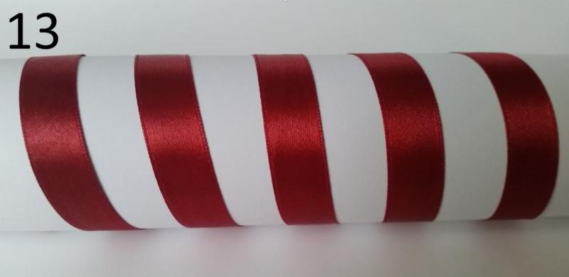 10SZS13 - 10mm-es szatén szalag - sötétpiros 13.