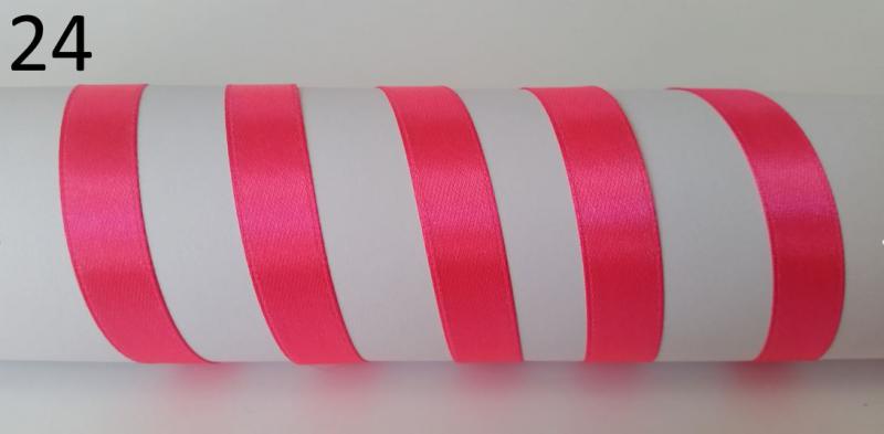 13SZS24 - 13mm-es szatén szalag - neonrózsaszín 24.