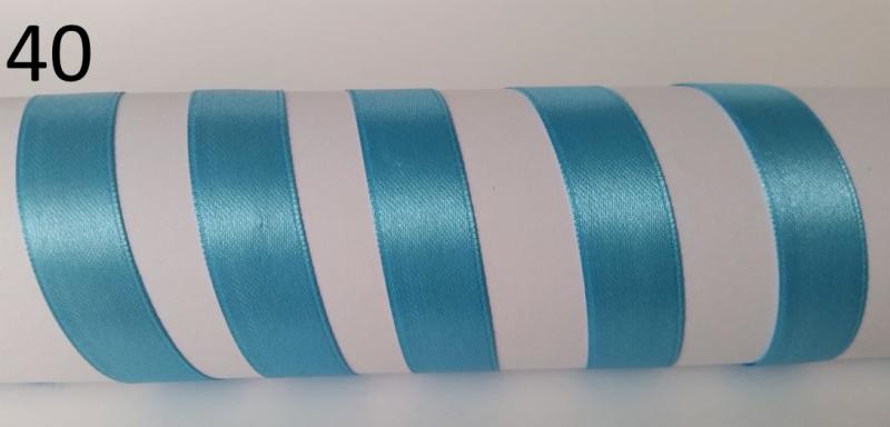 13SZS40 - 13mm-es szatén szalag – türkiz 40.
