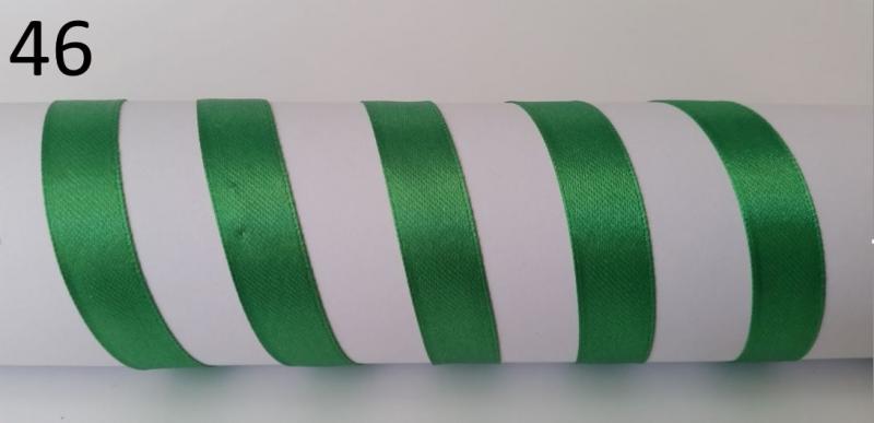 13SZS46 - 13mm-es szatén szalag – fűzöld 46.