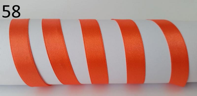 13SZS58 - 13mm-es szatén szalag – sötét neonnarancs 58.