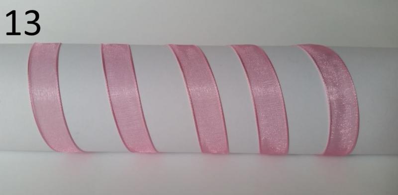 14SZO13 - 14mm-es organza szalag – rózsaszín 13.