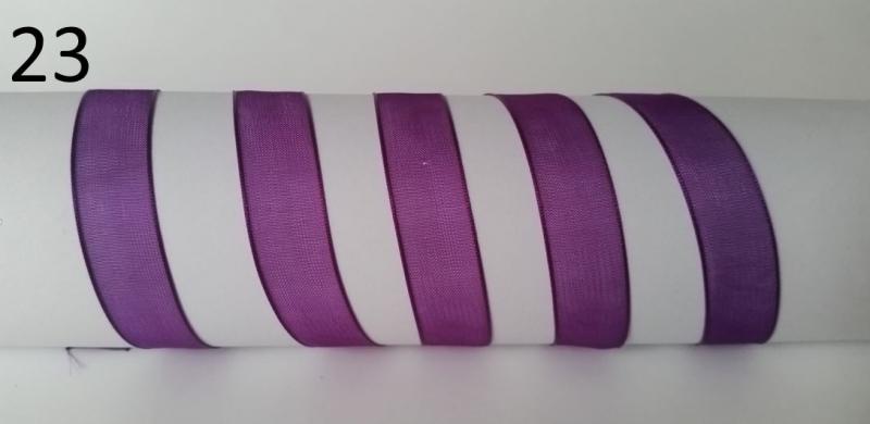 14SZO23 - 14mm-es organza szalag – orchidealila 23. – 395cm