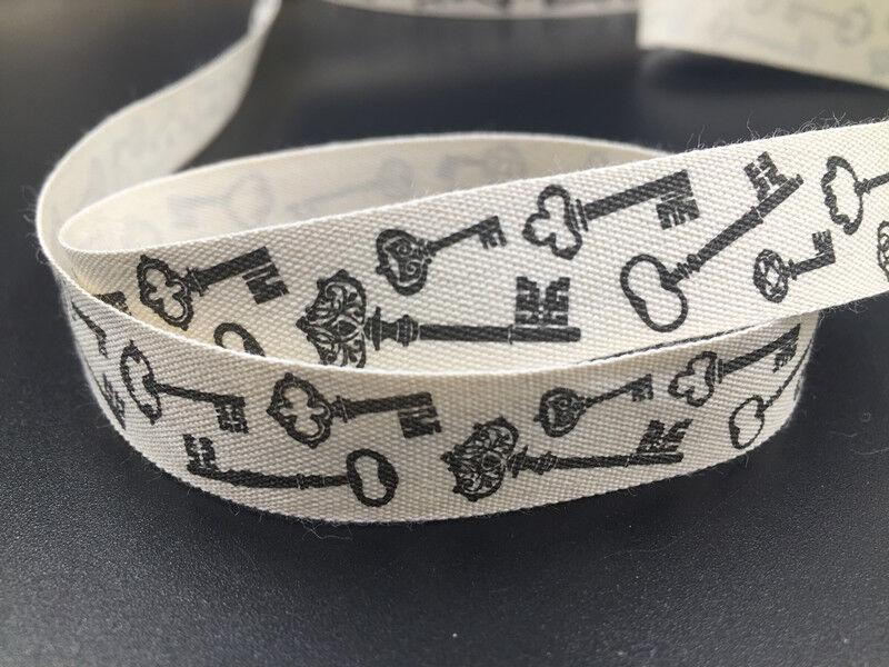 15SSZ18 - 15mm-es Kulcs mintás szövet szalag