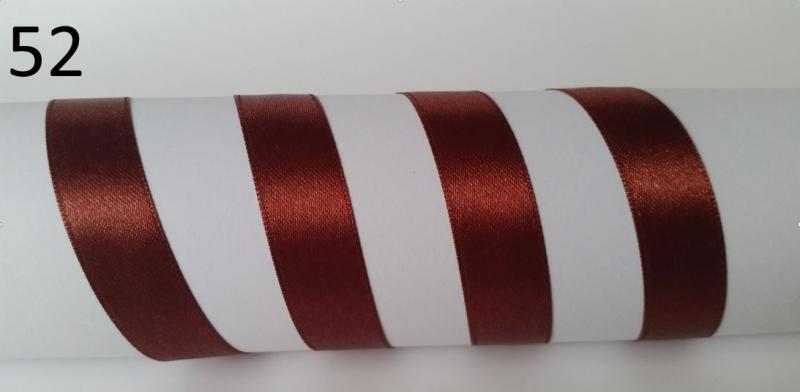 16SZS52 - 16mm-es Kétoldalas szatén szalag – rozsdabarna 52.