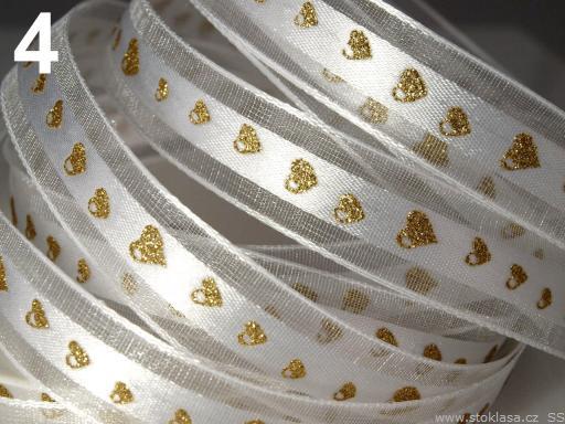 18SLM03 - 18mm-es Szív mintás szatén-organza szalag